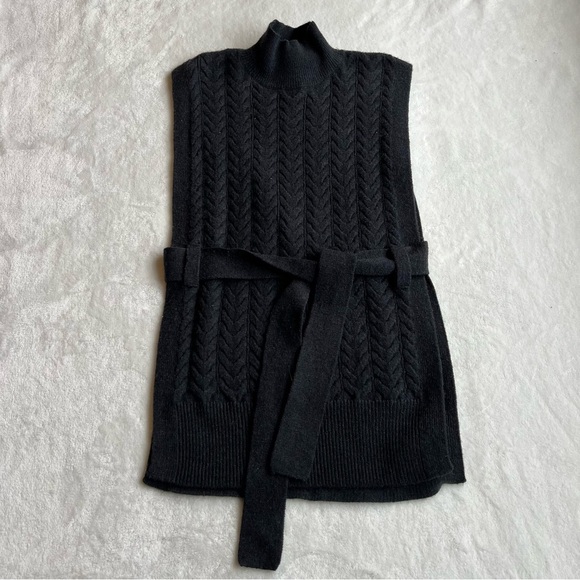 RW&CO Cable-knit Belted Sweater Vest - Picture 1 of 9